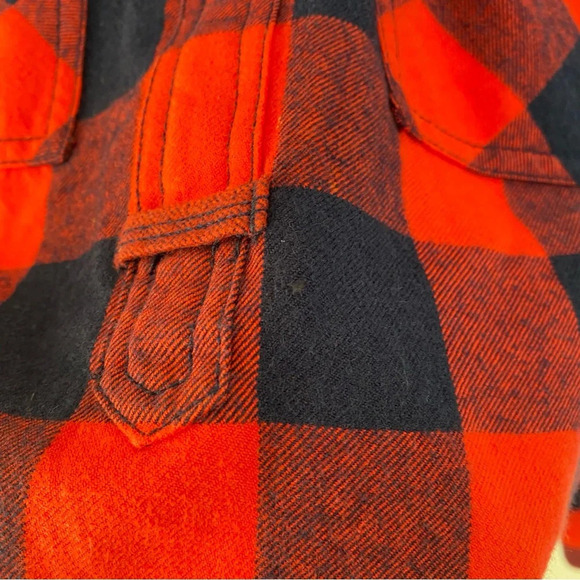 J.Crew Womens Top Sz XXS Buffalo Check Plaid Red Blue Flannel 1/2 zip B4937 * - Picture 4 of 16